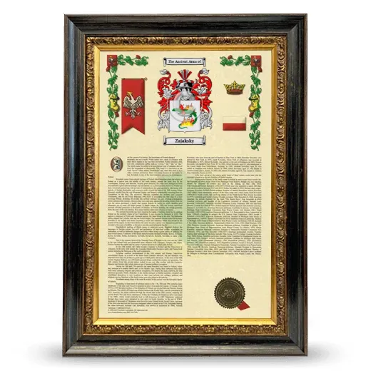 Zajaksky Armorial History Framed - Heirloom