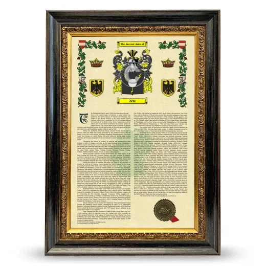 Zeiz Armorial History Framed - Heirloom