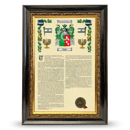Zieger Armorial History Framed - Heirloom