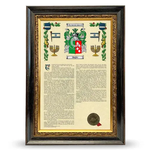 Ziegler Armorial History Framed - Heirloom