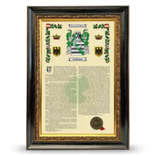 Zuckerman Armorial History Framed - Heirloom