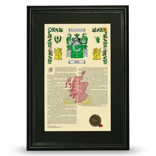 Ádám Deluxe Armorial Framed - Black