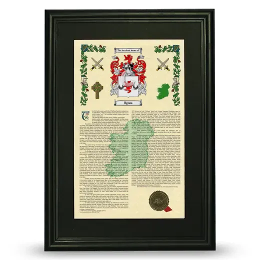 Ögren Deluxe Armorial Framed - Black