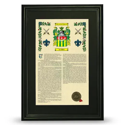 La Chess Deluxe Armorial Framed - Black