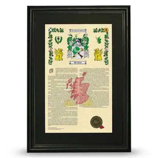 Mc Carra Deluxe Armorial Framed - Black
