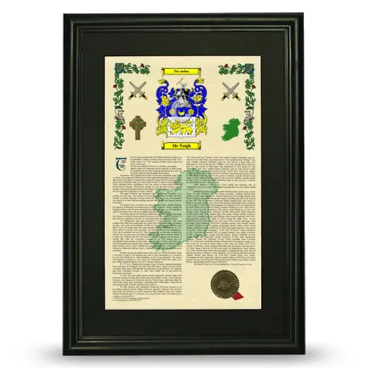 Mc Veigh Deluxe Armorial Framed - Black