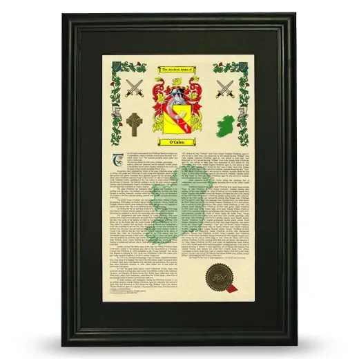 O'Calen Deluxe Armorial Framed - Black
