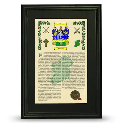O'Conley Deluxe Armorial Framed - Black