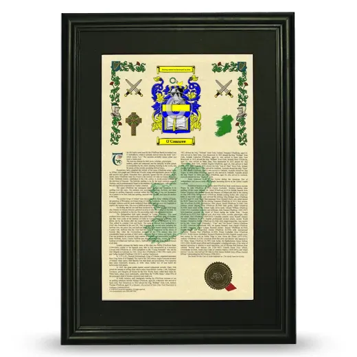 O'Connree Deluxe Armorial Framed - Black