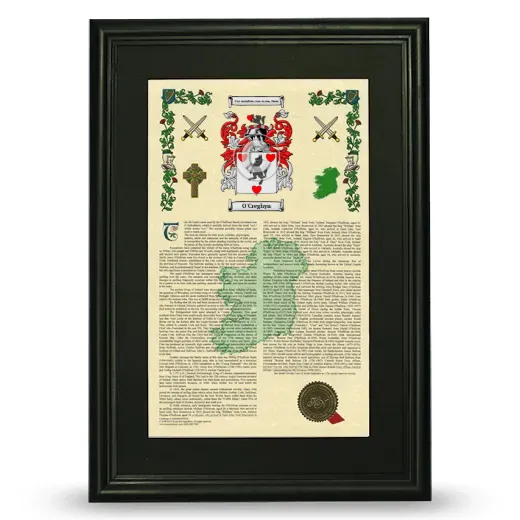O'Creghyn Deluxe Armorial Framed - Black