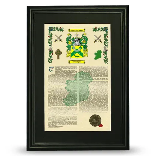 O'Curigan Deluxe Armorial Framed - Black