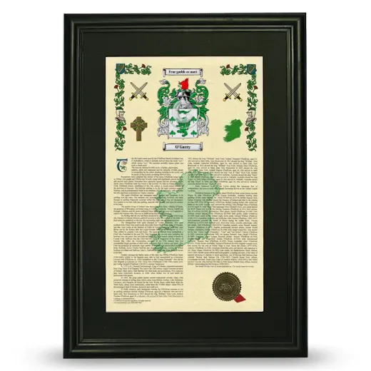 O'Garry Deluxe Armorial Framed - Black