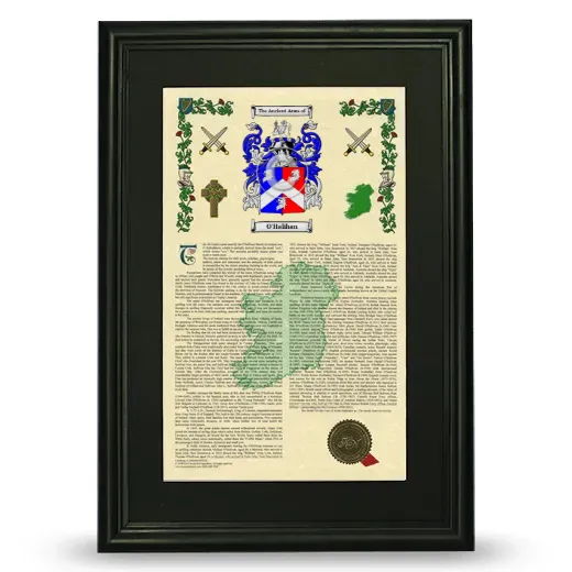 O'Halihan Deluxe Armorial Framed - Black