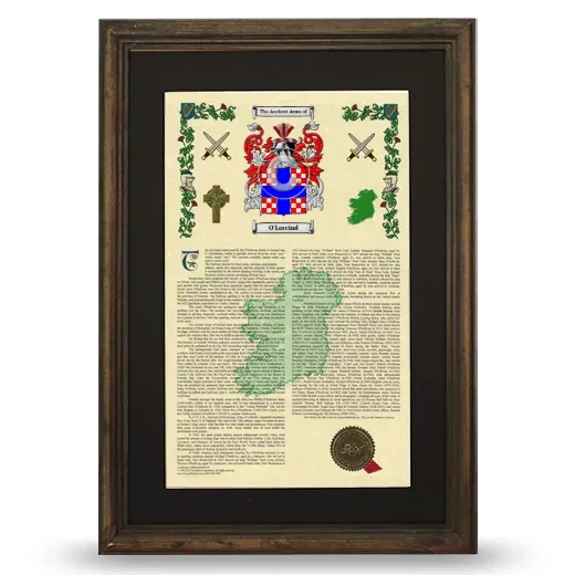 O'Lorcind Deluxe Armorial Framed - Brown