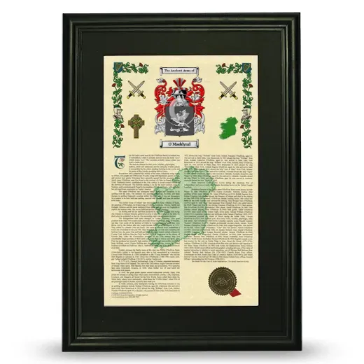 O'Maddynd Deluxe Armorial Framed - Black