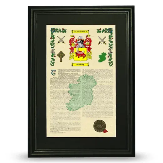 O'Malley Deluxe Armorial Framed - Black