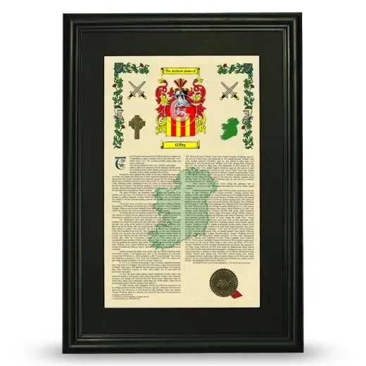 O'Pry Deluxe Armorial Framed - Black