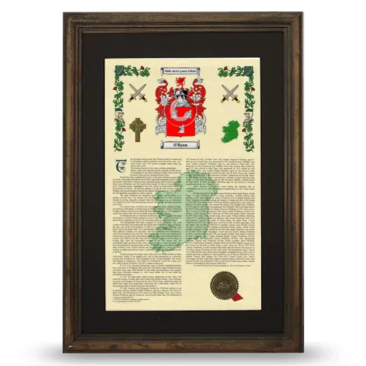 O'Ryan Deluxe Armorial Framed - Brown