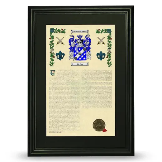 St. Foy Deluxe Armorial Framed - Black