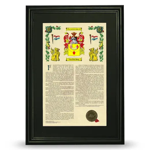 Van Den berg Deluxe Armorial Framed - Black