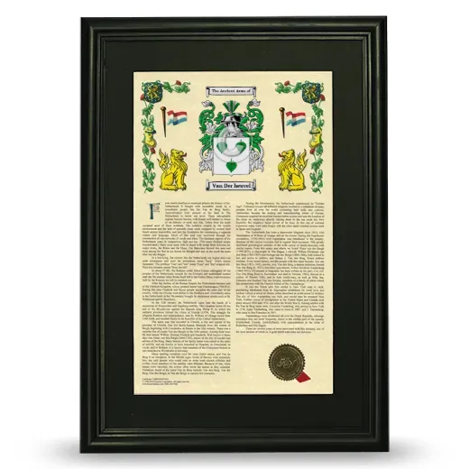 Van Der heuvel Deluxe Armorial Framed - Black