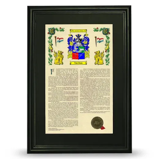 Van Dorn Deluxe Armorial Framed - Black