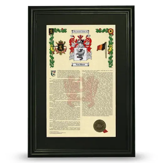 Van Shoot Deluxe Armorial Framed - Black