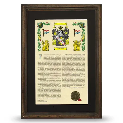 Van Veen Deluxe Armorial Framed - Brown