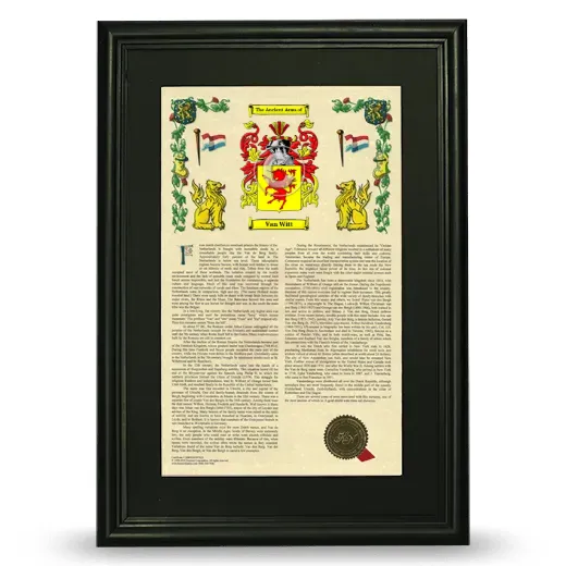 Van Witt Deluxe Armorial Framed - Black