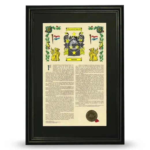 Aarson Deluxe Armorial Framed - Black