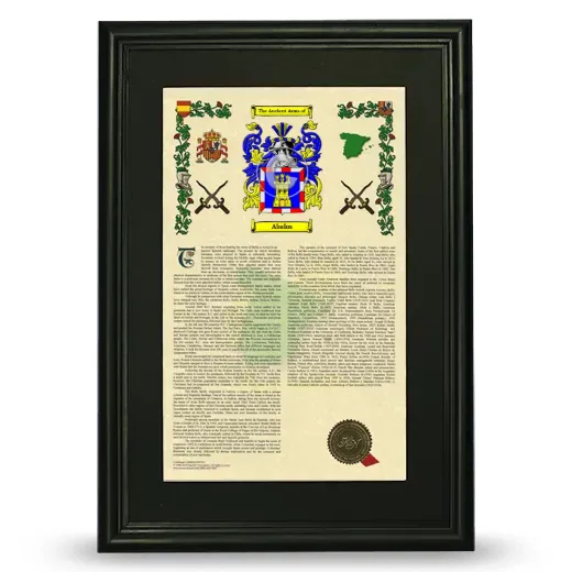 Abalos Deluxe Armorial Framed - Black