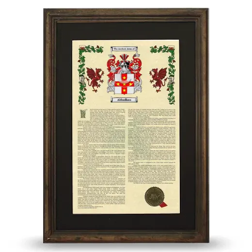 Abbadhan Deluxe Armorial Framed - Brown