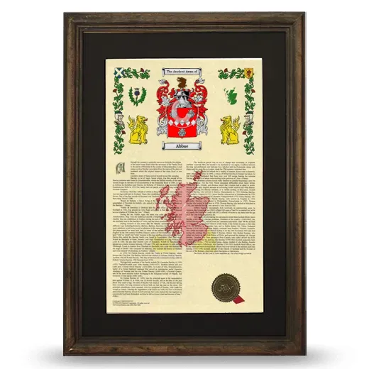 Abbae Deluxe Armorial Framed - Brown