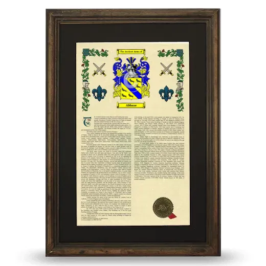 Abbane Deluxe Armorial Framed - Brown