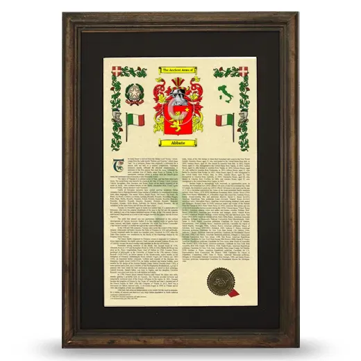 Abbate Deluxe Armorial Framed - Brown