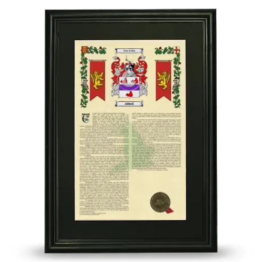 Abbeil Deluxe Armorial Framed - Black