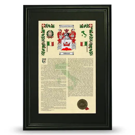 Abbruzzi Deluxe Armorial Framed - Black