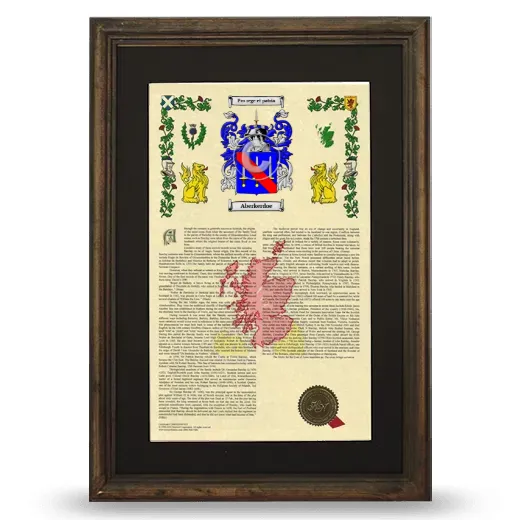 Aberkerdoe Deluxe Armorial Framed - Brown
