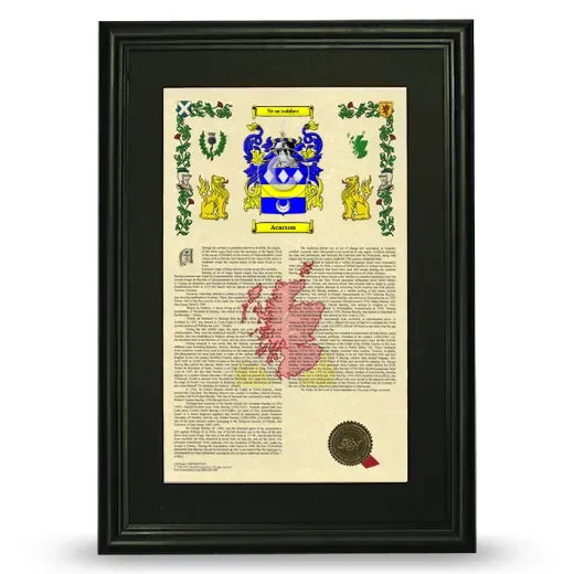 Acarson Deluxe Armorial Framed - Black