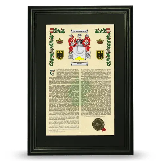 Achau Deluxe Armorial Framed - Black