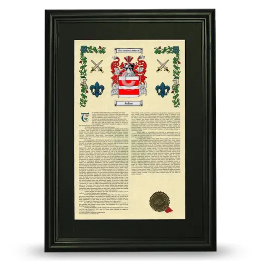 Achor Deluxe Armorial Framed - Black
