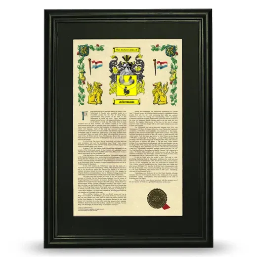Ackermans Deluxe Armorial Framed - Black