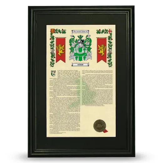 Acknie Deluxe Armorial Framed - Black