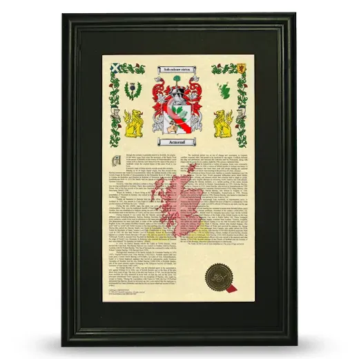 Acmend Deluxe Armorial Framed - Black