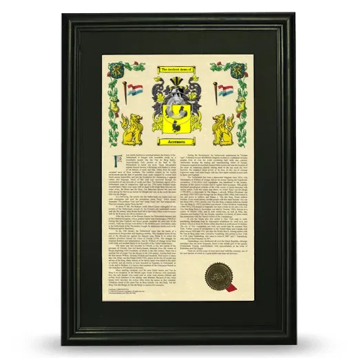 Acremen Deluxe Armorial Framed - Black