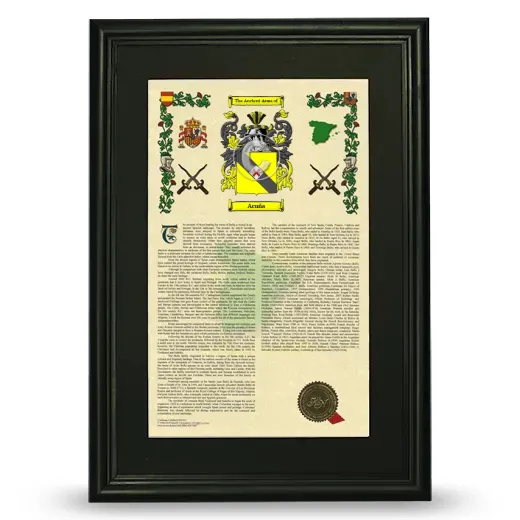 Acuña Deluxe Armorial Framed - Black