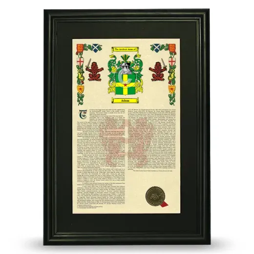 Adam Deluxe Armorial Framed - Black
