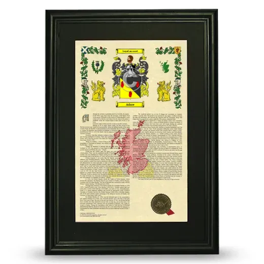 Adare Deluxe Armorial Framed - Black