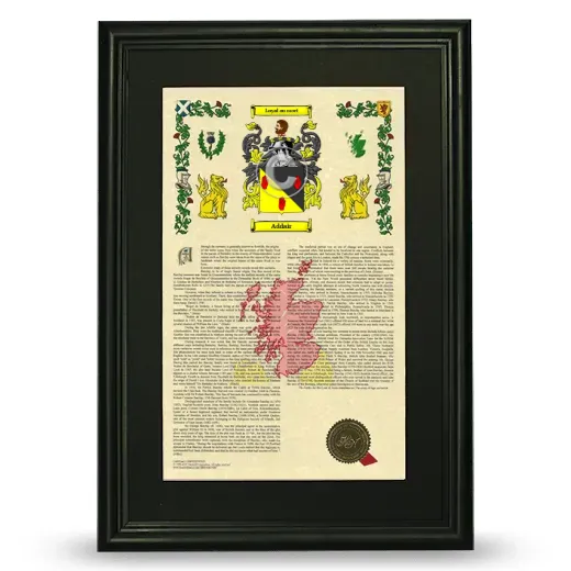 Addair Deluxe Armorial Framed - Black