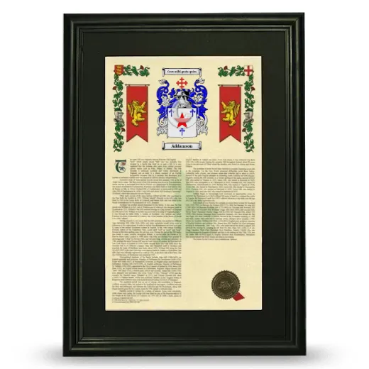 Addamson Deluxe Armorial Framed - Black